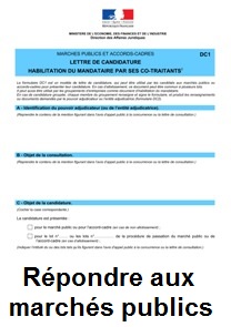 formulaires marchés publics DC4 DC5 DC6 DC7